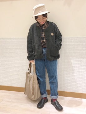 「アウトドアミックス」｜む ら ま つさん（レディース・148cm）の秋コーディネート