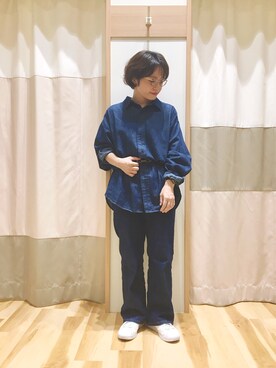 「Samansa Mos2 blue（サマンサモスモスブルー）のアイテム（スニーカー）」を使った、む ら ま つさん（レディース・148cm）の秋コーディネート