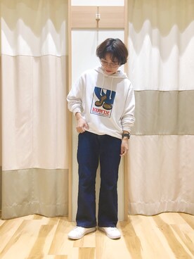 「Samansa Mos2 blue（サマンサモスモスブルー）のアイテム（スニーカー）」を使った、む ら ま つさん（レディース・148cm）の秋コーディネート