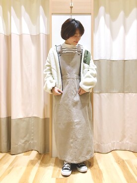 「Samansa Mos2 blue」｜「アイテム（ルームウェア）」を使った、む ら ま つさん（レディース・148cm）の秋コーディネート