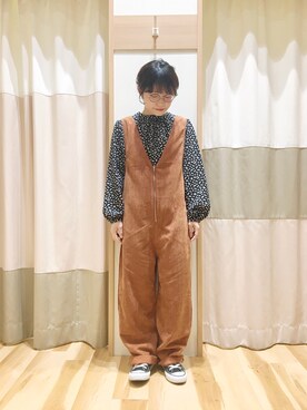 Samansa Mos2 Blue サマンサモスモスブルー の コーデュロイサロペット その他パンツ Wear