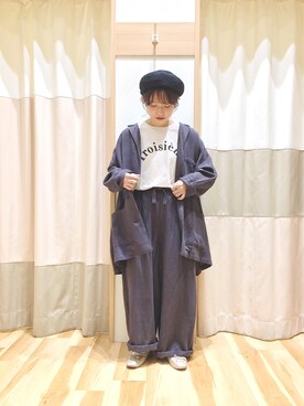「Samansa Mos2（サマンサ モスモス）のアイテム（テーラードジャケット）」を使った、む ら ま つさん（レディース・148cm）の春コーディネート