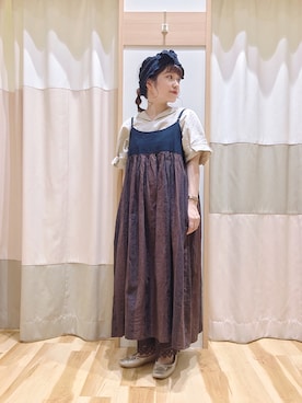 「カオリノモリ」｜「アイテム（その他）」を使った、む ら ま つさん（レディース・148cm）の夏コーディネート