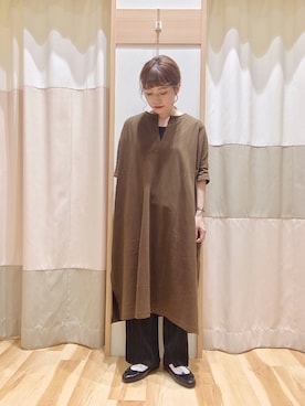 「Samansa Mos2 blue」｜「アイテム（パンプス）」を使った、む ら ま つさん（レディース・148cm）の夏コーディネート