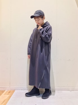 「バックロゴ」｜「アイテム（ワンピース）」を使った、む ら ま つさん（レディース・148cm）の秋コーディネート