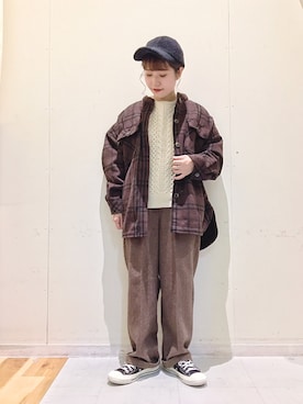 「Samansa Mos2 blue（サマンサモスモスブルー）のアイテム（その他アウター）」を使った、む ら ま つさん（レディース・148cm）の秋コーディネート