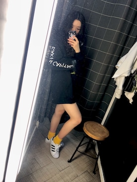 「PULL&BEAR（プルアンドベア）のアイテム（パーカー）」を使った、-Chainさん（レディース・165cm）の秋コーディネート