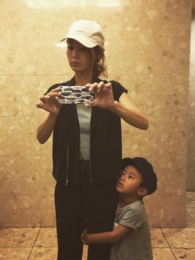 「LIFE's（ライフズ）のアイテム（トップス）」を使った、ASAKOさん（レディース・167cm）の夏コーディネート