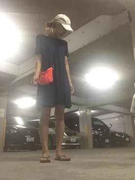 「DHOLIC（ディーホリック）のアイテム（ビーチサンダル）」を使った、ASAKOさん（レディース・167cm）の夏コーディネート
