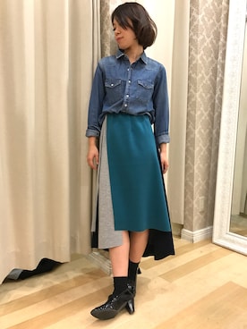 「Antgauge（アントゲージ）のアイテム」を使った、WASH/sizukaさん（レディース・153cm）の冬コーディネート