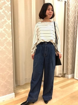 「Antgauge（アントゲージ）のアイテム」を使った、WASH/sizukaさん（レディース・153cm）の春コーディネート