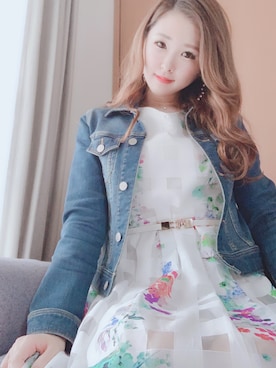 「dazzlin（ダズリン）のアイテム（デニムジャケット）」を使った、fuuさん（レディース・158cm）の春コーディネート