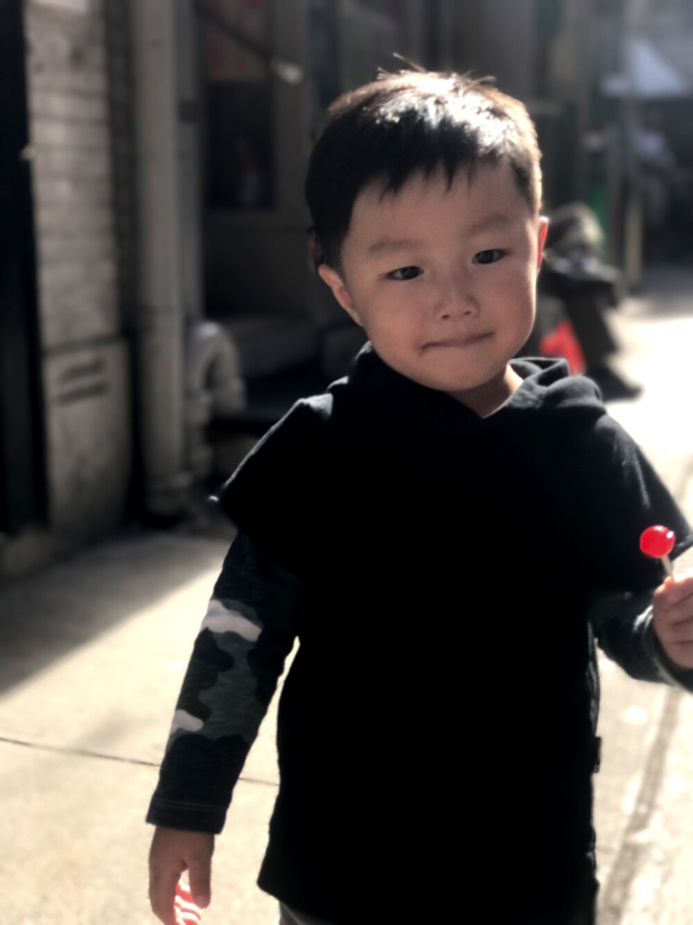 「boy、hair、stylish、NYC、NYCstyle、kidsfashion、hkboy、Marshalllinstyle」｜「ZARA KIDSのアイテム（スウェット、グリーン系）」を使った、Mwearさん（キッズ・92cm）の秋コーディネートの1枚目の写真