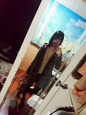 「AAA（トリプルエー）のアイテム（ブーティ）」を使った、まいにゃん💜さん（レディース・164cm）の冬コーディネート