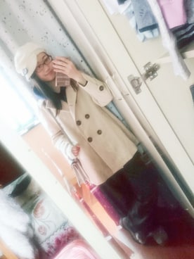「帽子」｜「アイテム（香水）」を使った、まいにゃん💜さん（レディース・164cm）の冬コーディネート