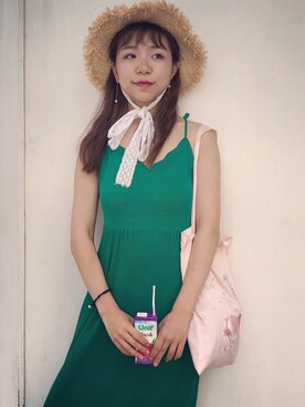 「holiday」｜「アイテム（ジャンパースカート）」を使った、沈沈大仙さん（レディース・162cm）の秋コーディネート