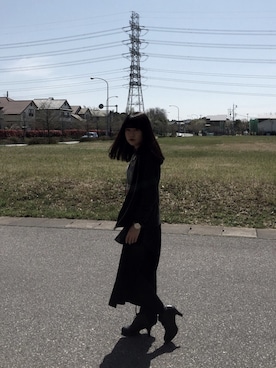 「black」｜「アイテム（口紅/リップティント/グロス）」を使った、iii.7a.iiiさん（レディース・157cm）の春コーディネート