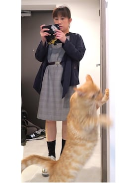 「ライブ」｜「アイテム（ブルゾン）」を使った、きなまめさん（レディース・142cm）の春コーディネート