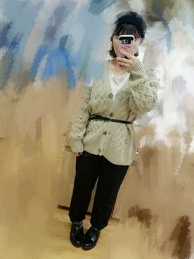 「179/WG（イチナナキュウダブルジー）のアイテム（ハンチング/ベレー帽）」を使った、うゆさん（レディース・152cm）の秋コーディネート