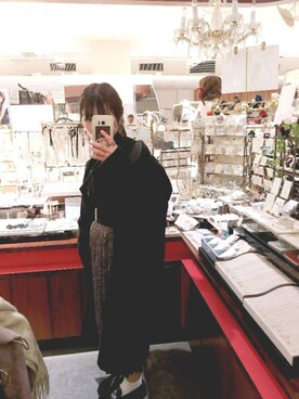 「HARUTA」｜「アイテム（その他アウター）」を使った、うゆさん（レディース・152cm）の冬コーディネート