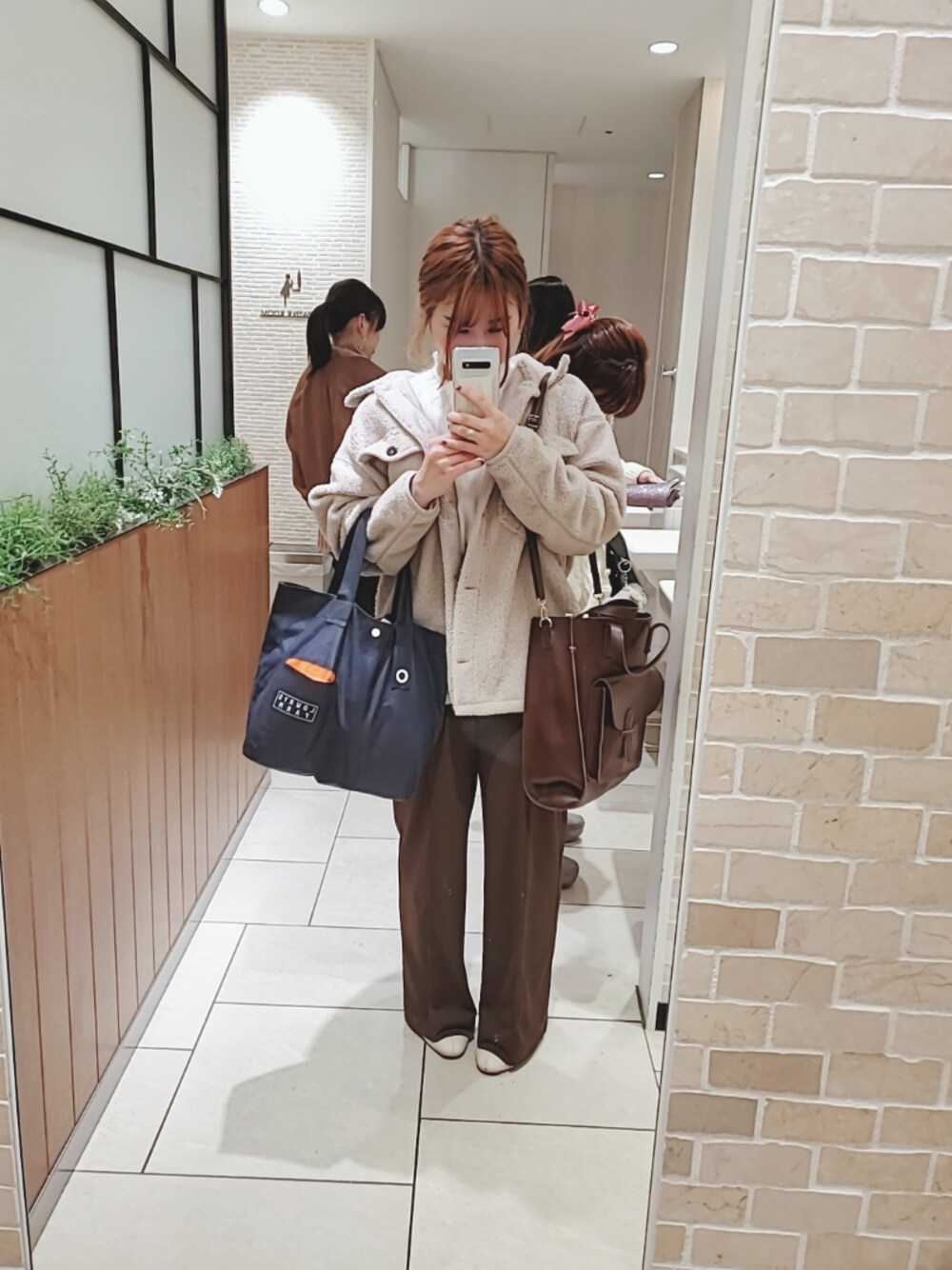 「秋コーデ、低身長コーデ、ootd、오오티디、데일리룩、데일리、데일리코디、데이리룩、데이리코디」｜「179/WGのボアビッグジャケット（ブルゾン、グレー系）」を使った、うゆさん（レディース・152cm）の秋コーディネートの1枚目の写真
