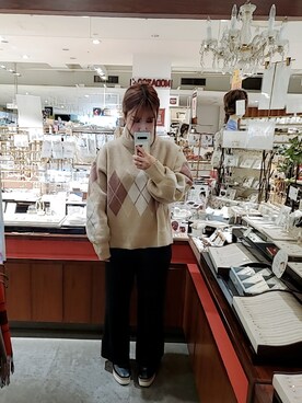 「OZOC（オゾック）のアイテム（その他シューズ）」を使った、うゆさん（レディース・152cm）の秋コーディネート