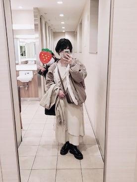 「one after another NICE CLAUP（ワンアフターアナザーナイスクラップ）のアイテム（マウンテンパーカー）」を使った、うゆさん（レディース・152cm）の春コーディネート