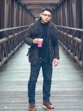 「hunting Jacket」｜Ramonさん（メンズ・170cm）の秋コーディネート