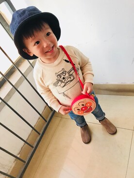 「アイテム（ブーティ）」を使った、annaaaaaさん（キッズ・90cm）の冬コーディネート