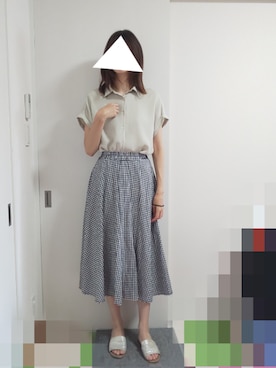 「Color（カラー）のアイテム」を使った、りんごさん（レディース・174cm）の夏コーディネート