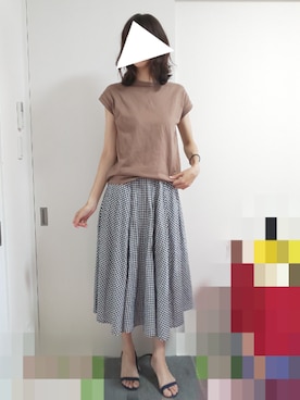 「Color（カラー）のアイテム」を使った、りんごさん（レディース・174cm）の夏コーディネート