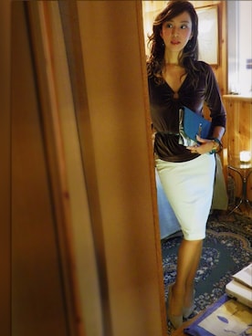 「ベロア」｜「アイテム（福袋/福箱）」を使った、naoccinaさん（レディース・170cm）の春コーディネート