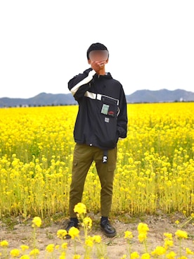 「STUSSY（ステューシー）のアイテム（ナイロンジャケット）」を使った、たきちさん（メンズ・179cm）の春コーディネート