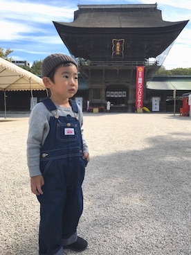「秋冬」｜「アイテム（オールインワン・サロペット）」を使った、ittetsuさん（キッズ・90cm）の秋コーディネート
