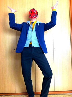 「GLOBAL WORK（グローバルワーク）のアイテム（フォーマルスーツ/小物）」を使った、田中太郎さん（メンズ・179cm）の秋コーディネート