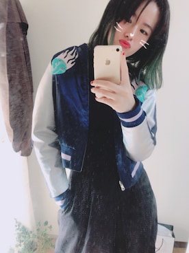 「OPENING CEREMONY（オープニングセレモニー）のアイテム（ジャケット/アウター）」を使った、i_am_yuiさん（レディース・163cm）の春コーディネート