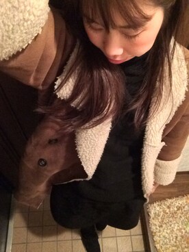 「MONKI（モンキ）のアイテム（スニーカー）」を使った、harunaさん（レディース・161cm）の冬コーディネート