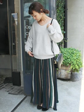 Chikaさん（レディース・158cm）の冬コーディネート