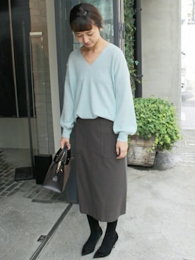 Chikaさん（レディース・158cm）の冬コーディネート