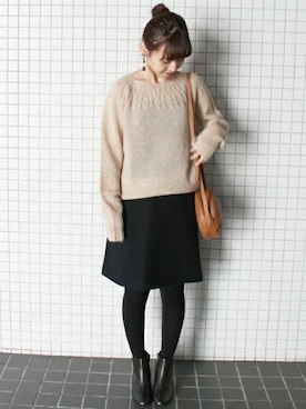 Chikaさん（レディース・158cm）の冬コーディネート