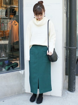 Chikaさん（レディース・158cm）の冬コーディネート