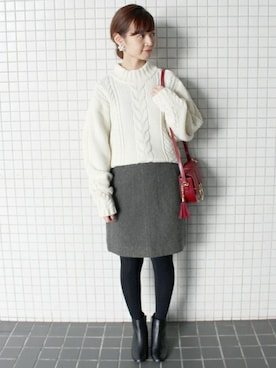 Chikaさん(レディース・158cm)の冬コーディネート