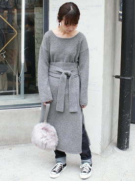 Chikaさん（レディース・158cm）の冬コーディネート