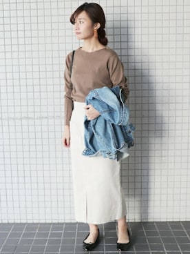 「ONOFF兼用」｜Chikaさん（レディース・158cm）の冬コーディネート
