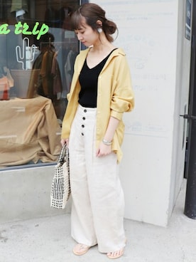 Chikaさん（レディース・158cm）の春コーディネート