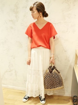 Chikaさん（レディース・158cm）の春コーディネート