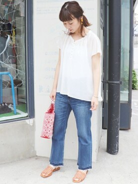 Chikaさん（レディース・158cm）の夏コーディネート