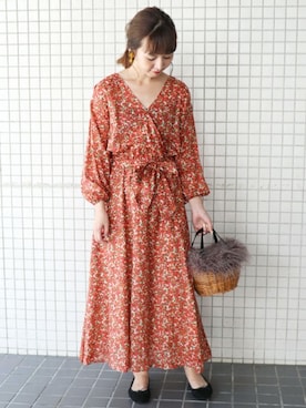 Slobe Iena スローブイエナ の 花柄カシュクールワンピース ワンピース ドレス Wear