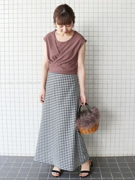 Chikaさん（レディース・158cm）の夏コーディネート