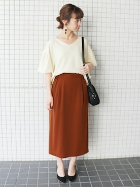 「SLOBE IENA（スローブイエナ）のアイテム（ワンピース/ドレス）」を使った、Chikaさん（レディース・158cm）の夏コーディネート